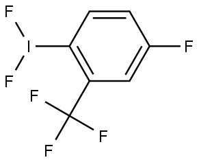 Benzene, 1-(difluoroiodo)-4-fluoro-2-(trifluoromethyl)- Structure