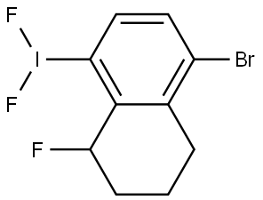 Naphthalene, 5-bromo-8-(difluoroiodo)-1-fluoro-1,2,3,4-tetrahydro- Structure