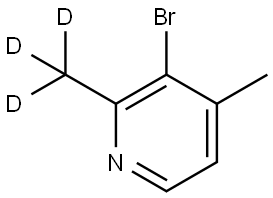 3-bromo-4-methyl-2-(methyl-d3)pyridine Structure