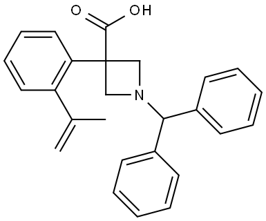 1-benzhydryl-3-(2-(prop-1-en-2-yl)phenyl)azetidine-3-carboxylic acid Structure