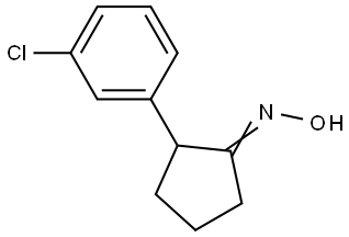 2-(3-Chlorophenyl)cyclopentanone oxime Structure