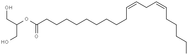 11,14-Eicosadienoic acid, 2-hydroxy-1-(hydroxymethyl)ethyl ester, (11Z,14Z)- Structure