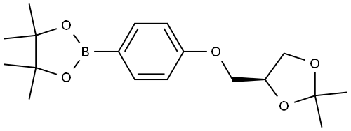 2-(4-{[(4S)-2,2-Dimethyl-1,3-dioxolan-4-yl]methoxy}phenyl)-4,4,5,5-tetramethyl-1,3,2-dioxaborolane Structure