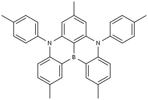 2,7,12-trimethyl-5,9-di-p-tolyl-5,9-dihydro-5,9-diaza-13b-boranaphtho[3,2,1-de]anthracene Structure