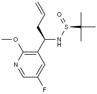 (S)-N-[(1R)-1-(5-fluoro-2-methoxypyridin-3-yl)but-3-en-1-yl]-2-methylpropane-2-sulfinamide Structure