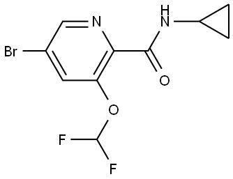 5-bromo-N-cyclopropyl-3-(difluoromethoxy)pyridine-2-carboxamide Structure