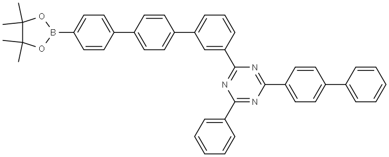 1,3,5-Triazine, 2-[1,1′-biphenyl]-4-yl-4-phenyl-6-[4′′-(4,4,5,5-tetramethyl-1,3,2-dioxaborolan-2-yl)[1,1′:4′,1′′-terphenyl]-3-yl]- Structure