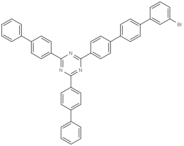 1,3,5-Triazine, 2,4-bis([1,1′-biphenyl]-4-yl)-6-(3′′-bromo[1,1′:4′,1′′-terphenyl]-4-yl)- Structure