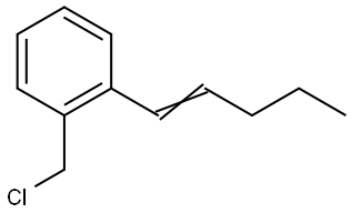 (E)-1-(chloromethyl)-2-(pent-1-en-1-yl)benzene Structure