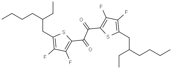 1,2-bis(5-(2-ethylhexyl)-3,4-difluorothiophen-2-yl)ethane-1,2-dione Structure