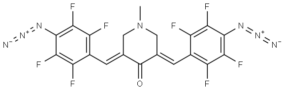 3,5-Bis[(4-azido-2,3,5,6-tetrafluorophenyl)methylene]-1-methyl-(3E,5E)-4-Piperidinone Structure