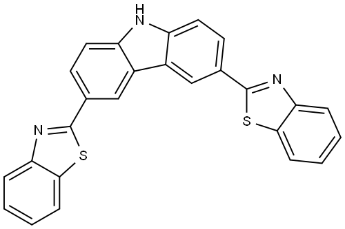 9H-Carbazole, 3,6-bis(2-benzothiazolyl)- Structure