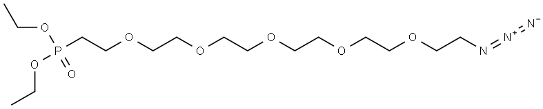 Phosphonic acid, P-(17-azido-3,6,9,12,15-pentaoxaheptadec-1-yl)-, diethyl ester Structure