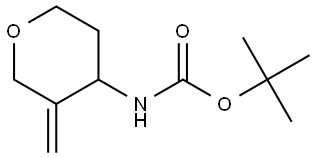 (3-Methylene-tetrahydro-pyran-4-yl)-carbamic acid tert-butyl ester Structure