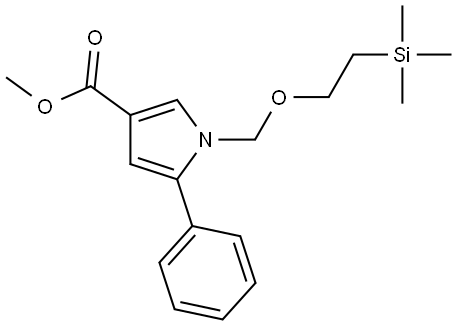 methyl 5-phenyl-1-((2-(trimethylsilyl)ethoxy)methyl)-1H-pyrrole-3-carboxylate Structure