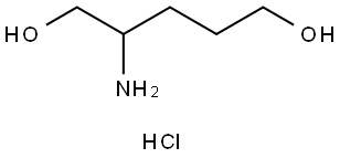 1,5-Pentanediol, 2-amino-, hydrochloride (1:1) Structure