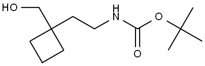 tert-butyl
N-{2-[1-(hydroxymethyl)cyclobutyl]ethyl}carbamate Structure