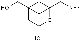 (1-(Aminomethyl)-2-oxabicyclo[3.1.1]heptan-5-yl)methanol?hydrochloride Structure