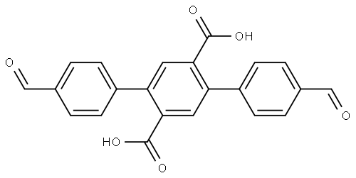 4,4''-diformyl-[1,1':4',1''-terphenyl]-2',5'-dicarboxylic acid Structure