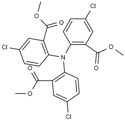 trimethyl 6,6',6''-nitrilotris(3-chlorobenzoate) Structure