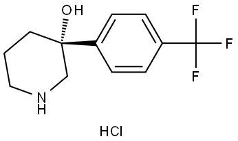 3-(4-(trifluoromethyl)phenyl)piperidin-3-ol hydrochloride Structure