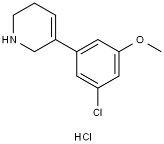 5-(3-chloro-5-methoxyphenyl)-1,2,3,6-tetrahydropyridine hydrochloride Structure