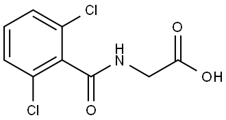 (2,6-dichlorobenzoyl)glycine Structure