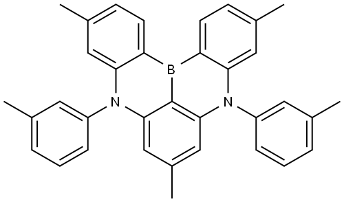 5H,9H-[1,4]Benzazaborino[2,3,4-kl]phenazaborine, 3,7,11-trimethyl-5,9-bis(3-methylphenyl)- Structure