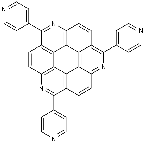 2,6,10-tri(4-pyridyl)-1,5,9-triazacoronene Structure