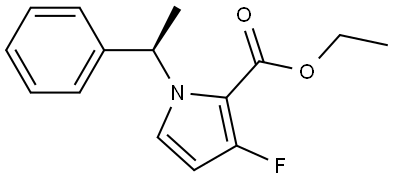 1H-Pyrrole-2-carboxylic acid, 3-fluoro-1-[(1R)-1-phenylethyl]-, ethyl ester Structure