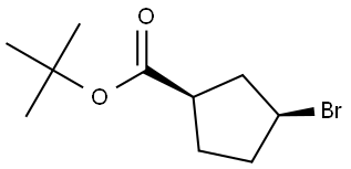 rel-tert-butyl (1S,3R)-3-bromocyclopentane-1-carboxylate Structure