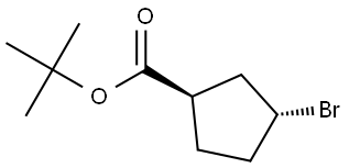 rel-tert-butyl (1R,3R)-3-bromocyclopentane-1-carboxylate Structure