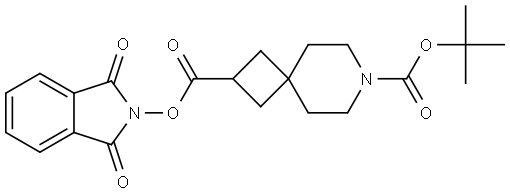 7-(tert-butyl) 2-(1,3-dioxoisoindolin-2-yl) 7-azaspiro[3.5]nonane-2,7-dicarboxylate 구조식 이미지