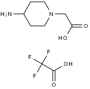 1-Piperidineacetic acid, 4-amino-, 2,2,2-trifluoroacetate (1:1) Structure