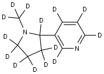 3-(1-(methyl-d3)pyrrolidin-2-yl-2,3,3,4,4,5,5-d7)pyridine-2,4,5,6-d4 구조식 이미지