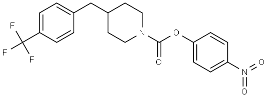 4-nitrophenyl 4-(4-(trifluoromethyl)benzyl)piperidine-1-carboxylate Structure