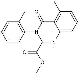 methyl 1,2,3,4-tetrahydro-5-methyl-4-oxo-3-o-tolylquinazoline-2-carboxylate Structure