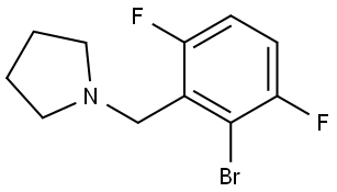 1-[(2-Bromo-3,6-difluorophenyl)methyl]pyrrolidine Structure