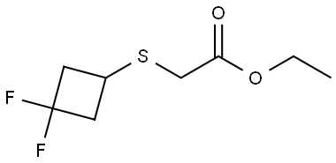 ethyl 2-((3,3-difluorocyclobutyl)thio)acetate Structure