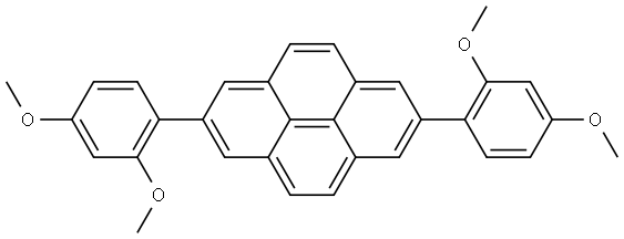 2,7-bis(2,4-dimethoxyphenyl)pyrene Structure