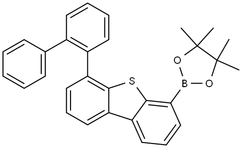 Dibenzothiophene, 4-[1,1′-biphenyl]-2-yl-6-(4,4,5,5-tetramethyl-1,3,2-dioxaborolan-2-yl)- Structure