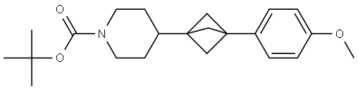 1-Boc-4-[3-(4-methoxyphenyl)bicyclo[1.1.1]pentan-1-yl]piperidine Structure