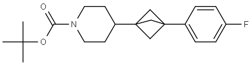 1,1-Dimethylethyl 4-[3-(4-fluorophenyl)bicyclo[1.1.1]pent-1-yl]-1-piperidinecarb… Structure