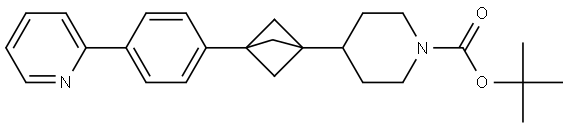 1,1-Dimethylethyl 4-[3-[4-(2-pyridinyl)phenyl]bicyclo[1.1.1]pent-1-yl]-1-piperid… Structure