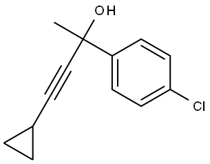 2-(4-chlorophenyl)-4-cyclopropylbut-3-yn-2-ol Structure