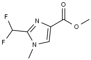 methyl 2-(difluoromethyl)-1-methyl-1H-imidazole-4-carboxylate 구조식 이미지