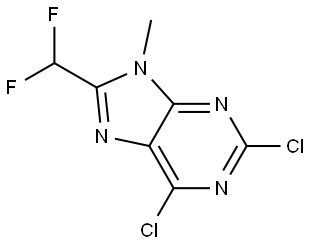 2,6-dichloro-8-(difluoromethyl)-9-methyl-9H-purine Structure