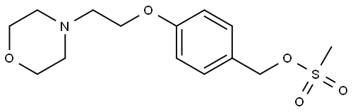 Benzenemethanol, 4-[2-(4-morpholinyl)ethoxy]-, 1-methanesulfonate Structure