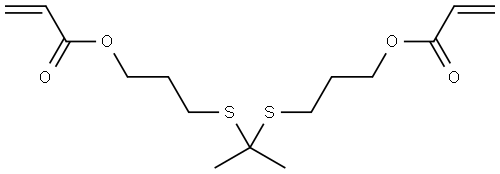 (propane-2,2-diylbis(sulfanediyl))bis(propane-3,1-diyl) diacrylate Structure