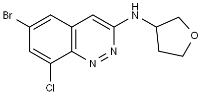 6-Bromo-8-chloro-N-(tetrahydrofuran-3-yl)cinnolin-3-amine Structure